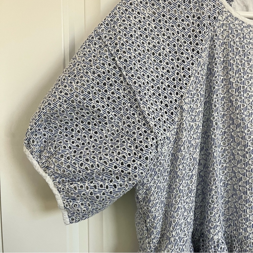 Everlane Blue and White Midi Dress - Picture 2 of 6
